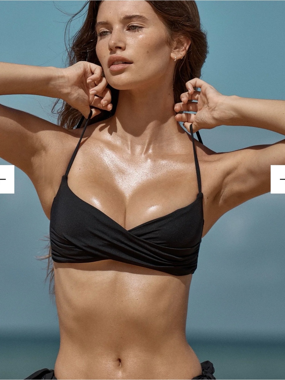 NWT Monday Swimwear Olive Green Bikini Top SIZE V (XL)